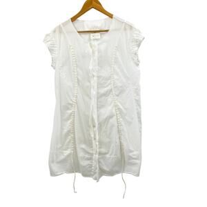rundholz dip* white cotton button down tunic